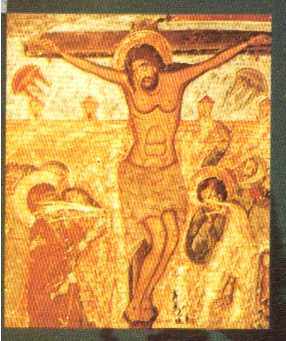 Ez egy 17. szzadi fresk rszlete a georgia-i Svetishoveli katedrlisbl. Jzus mindkt oldaln jl lthat egy-egy repl csszealj.