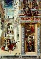 Ezt a kpet  Carlo Crivelli (1430-1495) festette, a cme Angyali dvzlet. Londonban tallhat a Nemzeti Mzeumban. A repl objektumbl rkez fnysugr a Mria fejn lv koront rinti